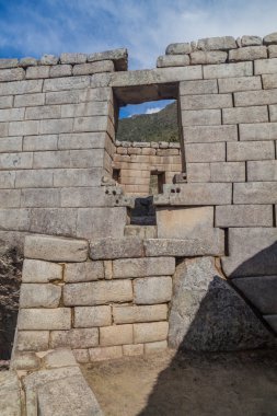 Güneş'in tapınakta Machu Picchu Harabeleri, Peru