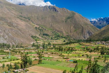 Kutsal vadi Incas Ollantaytambo, Peru yakın