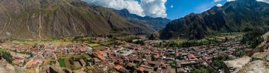 Ollantaytambo, kutsal vadi, Peru havadan görünümü