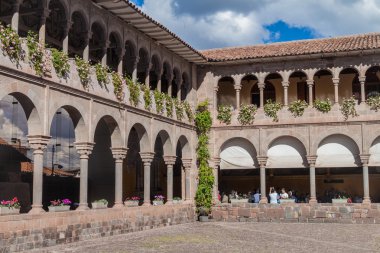 Cuzco, Peru - 23 Mayıs 2015: Manastır manastır Santo Domingo Cuzco, Peru.