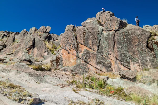 Копакабана Боливия Мая 2015 Года Прочные Скалы Орке Дель Инка — стоковое фото