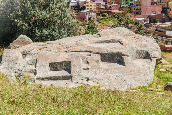 Sitio Arqueológico Tribunal Del Inca Intikala Copacabana Bolivia — Foto de Stock