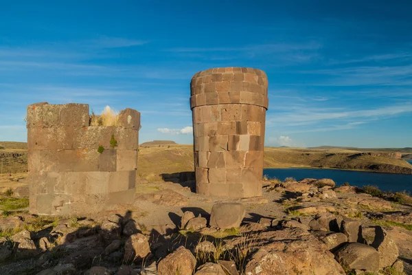 Руїни Похоронні Вежі Sillustani Перу — стокове фото