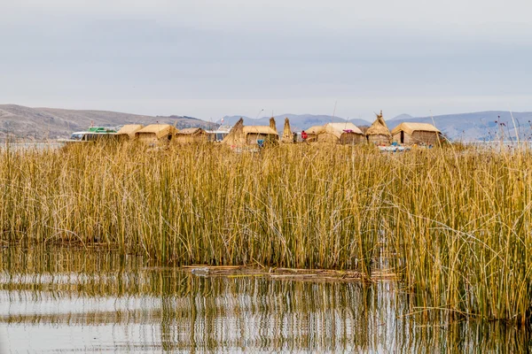 One Uros Floating Islands Titicaca Lake Peru — Stock Photo, Image