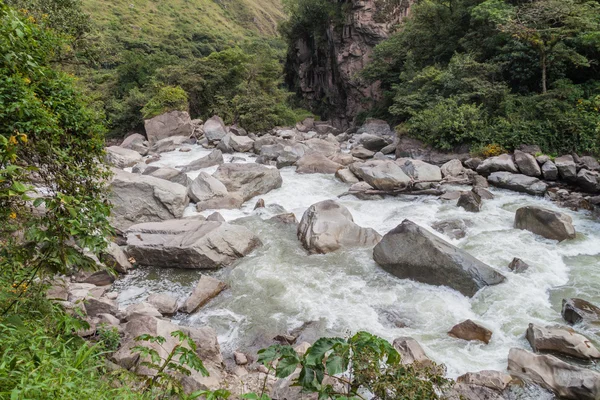 Rapids Urubamba Nehri Yakınındaki Aguas Calientes Köyü Peru — Stok fotoğraf