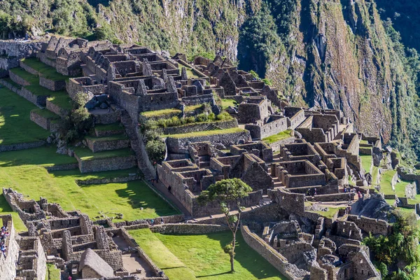 秘鲁马丘比丘遗址的鸟瞰图 — 图库照片