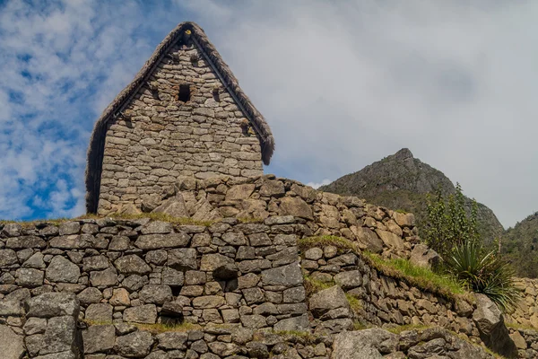 Budynek Zwany Wartowni Ruiny Machu Picchu Peru — Zdjęcie stockowe