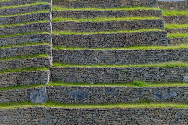 Former Agricultural Terraces Machu Picchu Ruins Peru — Stock Photo, Image
