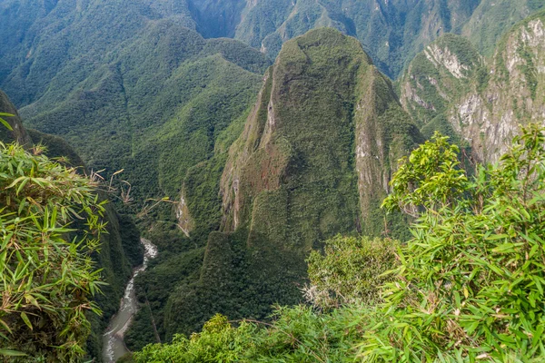Veduta Della Valle Urubamba Dalle Rovine Machu Picchu Perù — Foto Stock