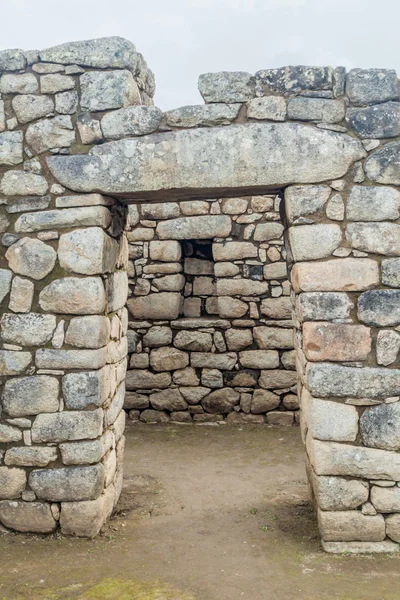 Deur Huis Van Drie Deuren Ruïnes Van Machu Picchu Peru — Stockfoto