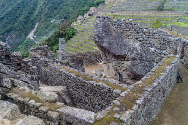 Mauern Der Machu Picchu Ruinen Peru — Stockfoto