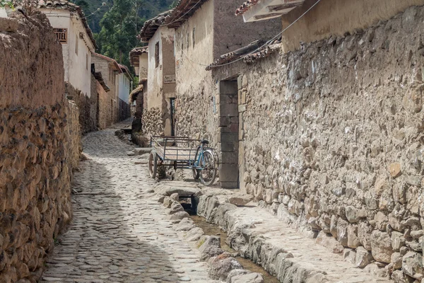 Une Des Anciennes Ruelles Village Ollantaytambo Vallée Sacrée Des Incas — Photo