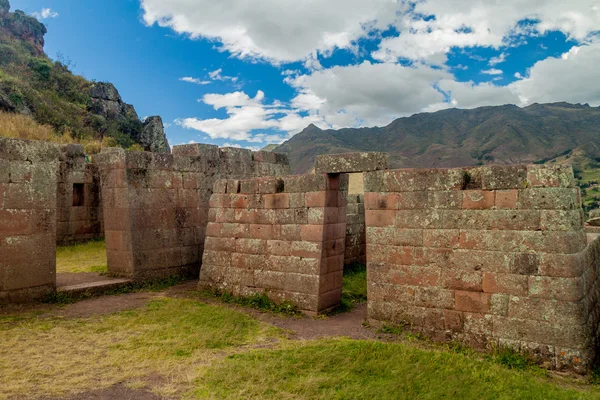 Rovine Dell Antica Inca Vicino Villaggio Pisac Valle Sacra Degli — Foto Stock