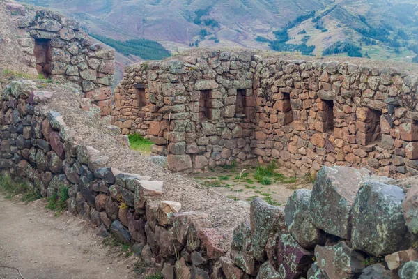 Rovine Dell Antica Inca Vicino Villaggio Pisac Valle Sacra Degli — Foto Stock