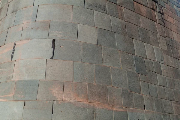 Detalhe Uma Parede Ruínas Templo Qorikancha Inca Cuzco Peru — Fotografia de Stock