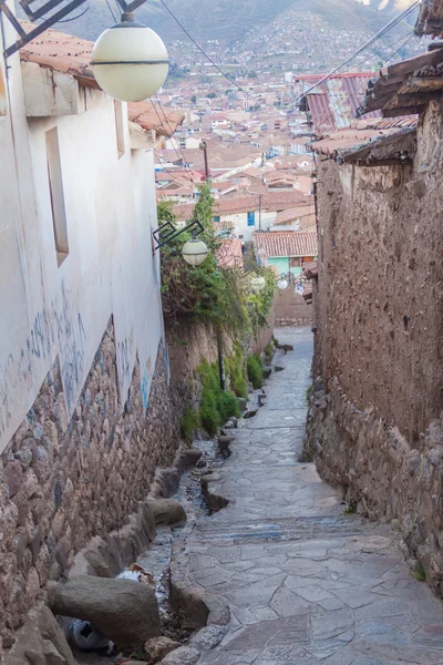 Uliczce Dzielnicy San Blas Cuzco Peru — Zdjęcie stockowe