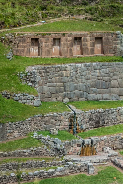 Ruinas Del Baño Piedra Ceremonial Inca Tambomachay Cerca Cuzco Perú — Foto de Stock