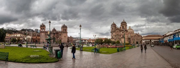 Cuzco Perú Mayo 2015 Catedral Iglesia Compañía Jesús Plaza Armas —  Fotos de Stock