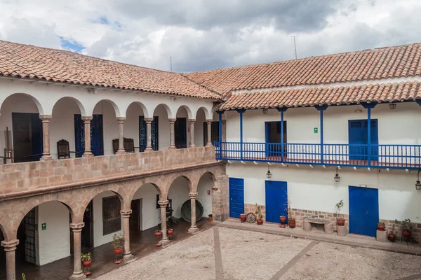 Patio Una Antigua Casa Colonial Cuzco Perú — Foto de Stock