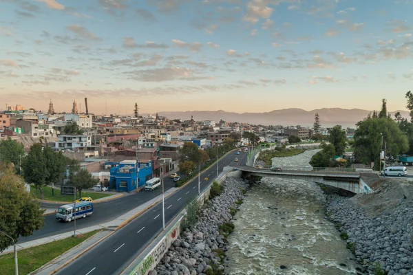 Arequipa Peru Mai 2015 Blick Auf Arequipa Mit Chili Fluss — Stockfoto