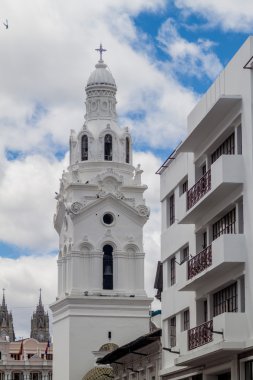 Quito, Ekvator, eski şehrin Katedral Kulesi