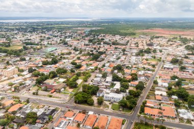 Ciudad Bolivar, Venezuela banliyölerinde havadan görünümü
