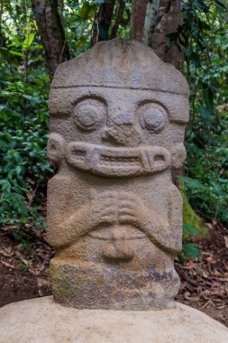 San Agustin, Kolombiya arkeolojik Park antik heykel