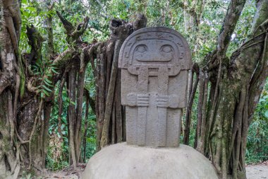 San Agustin, Kolombiya arkeolojik Park antik heykel