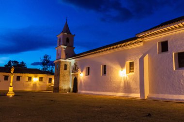 Carmen Kilisesi sömürge şehrin Villa de Leyva, Kolombiya.