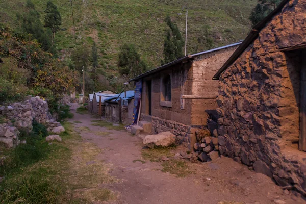 Tapay Village Hegyek Felett Colca Kanyon Peru — Stock Fotó