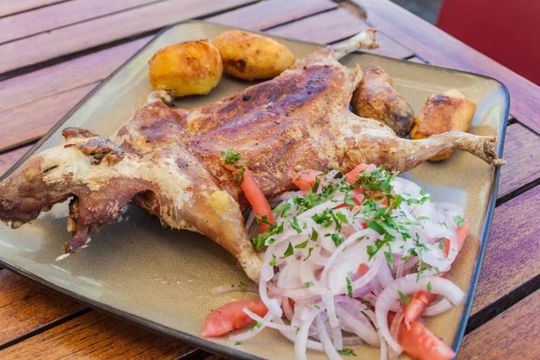 Roasted Guinea Pig Traditional Meal Peru — Stock Photo, Image