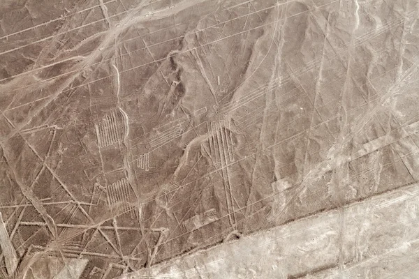 Vista Aérea Geoglifos Cerca Nazca Famosas Líneas Nazca Perú Lado — Foto de Stock