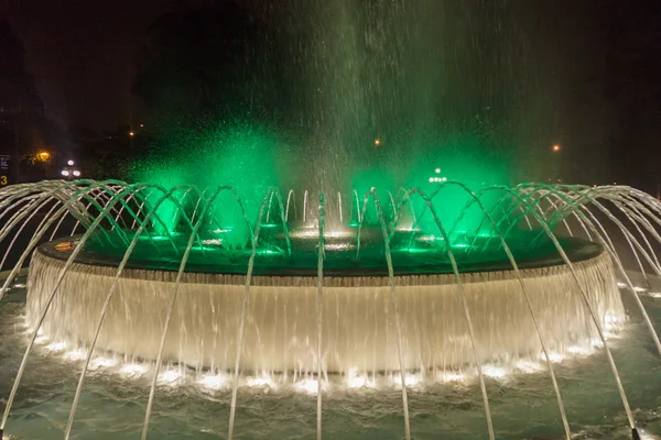 Magico Circuito Del Agua Park Met Een Aantal Verschillende Fonteinen — Stockfoto