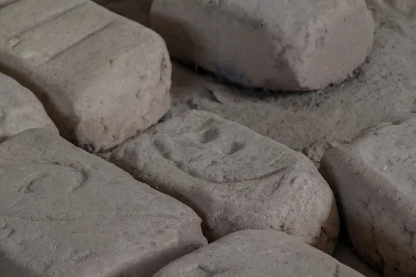 Tijolos Adobe Sítio Arqueológico Huaca Del Sol Luna Templo Sol — Fotografia de Stock