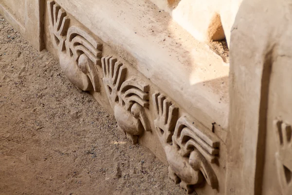 Detalle Una Decoración Las Ruinas Ciudad Adobe Chan Chan Trujillo — Foto de Stock