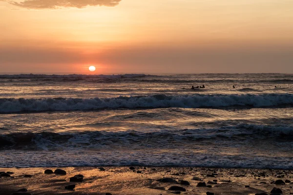 Sonnenuntergang Strand Huanchaco Peru — Stockfoto