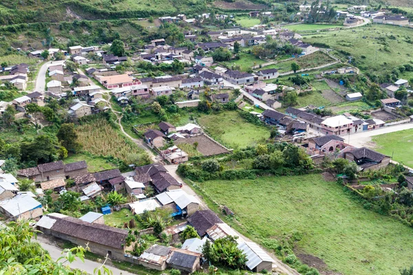 Vista Aérea Leimebamba Peru — Fotografia de Stock