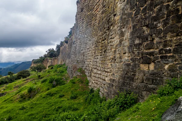 Stenmur Kuelap Förstörda Citadel Staden Chachapoyas Molnskog Kultur Bergen Norra — Stockfoto