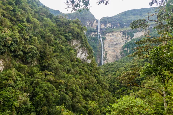 Catarata Gocta Iki Cascades 771 Dünyanın Yüksek Şelalesi Kuzey Peru — Stok fotoğraf