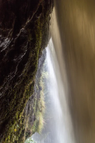 Pailon Del Diablo Caldeirão Diabo Cachoeira Como Visto Por Trás — Fotografia de Stock