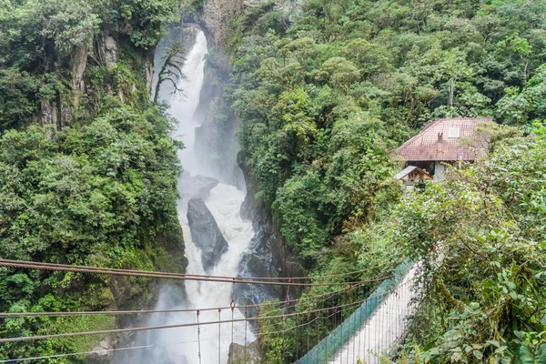 Cascada Pailon Del Diablo Cerca Ciudad Banos Ecuador —  Fotos de Stock
