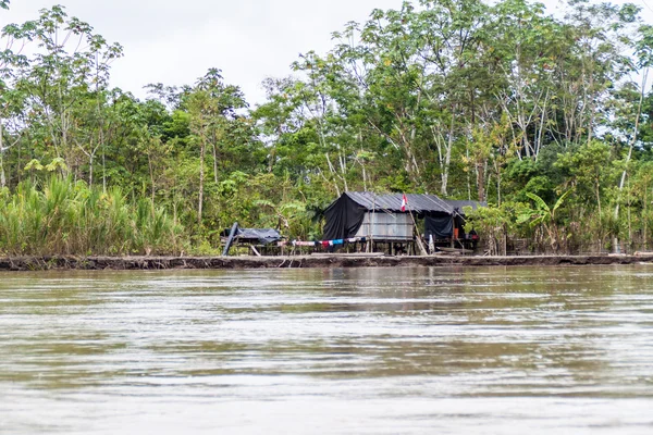Village House Napo River Peru — Stock Photo, Image