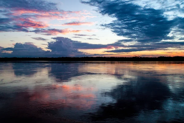 Sunset River Napo Peru — Stock Photo, Image