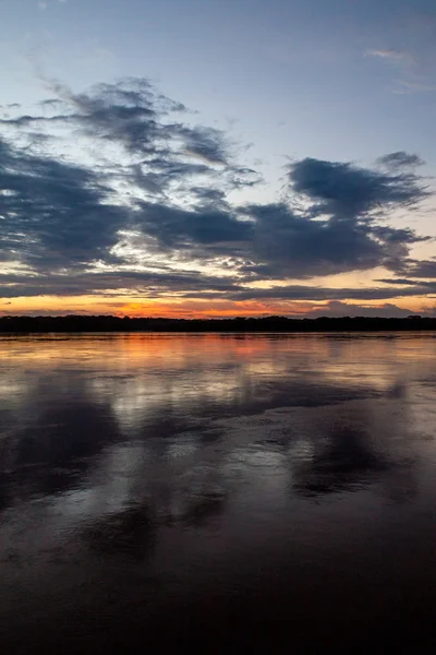 Sunset River Napo Peru Background — Stock Photo, Image