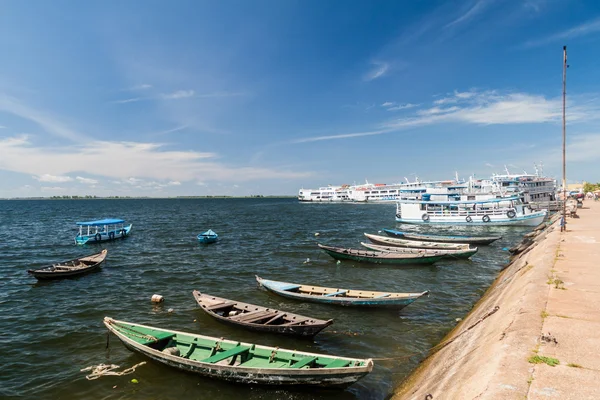 Santarem Brasil Julio 2015 Barcos Río Anclados Puerto Santarem — Foto de Stock