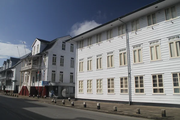 Paramaribo Suriname August 2015 Street Old Colonial Buildings Paramaribo Capital — Stock Photo, Image