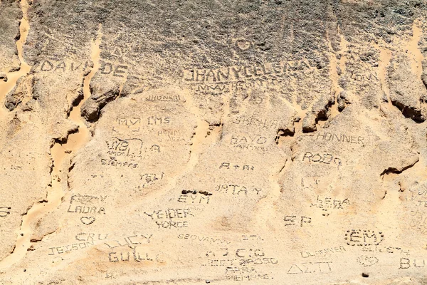 Escritos Feitos Pedras Deserto Guajira Colômbia — Fotografia de Stock