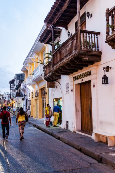 Картахена Колумбія Серпня 2015 Люди Ходити Вулицях Картахена Під Час — стокове фото
