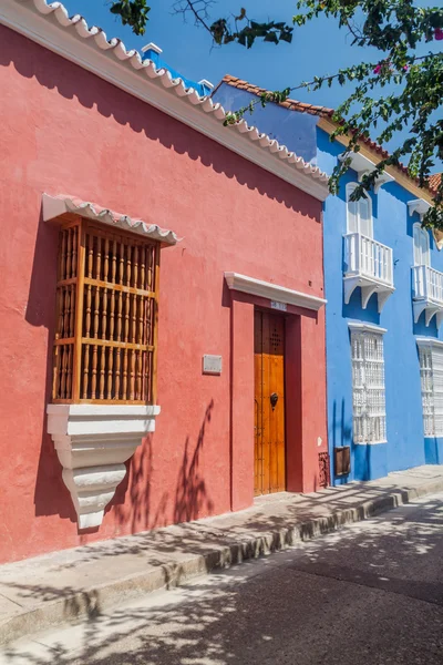 Vista Das Casas Coloridas Centro Cartagena Colômbia — Fotografia de Stock