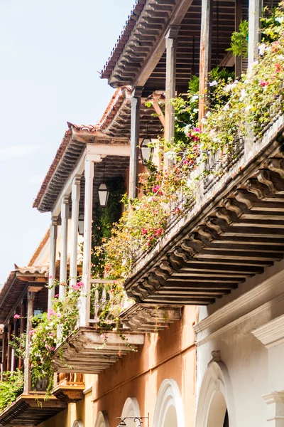 Antiguas Casas Coloniales Centro Cartagena Colombia — Foto de Stock